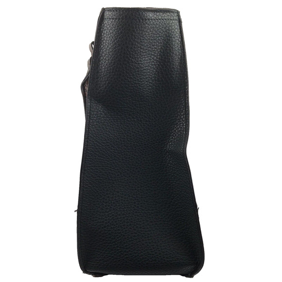 Faux Leather Tote Dark Green Brown Alligator Pattern Handbag Purse 2 Section - Picture 3 of 11